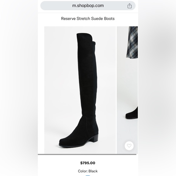 Stuart Weitzman Reserve Stretch Suede Boots - Picture 2 of 4
